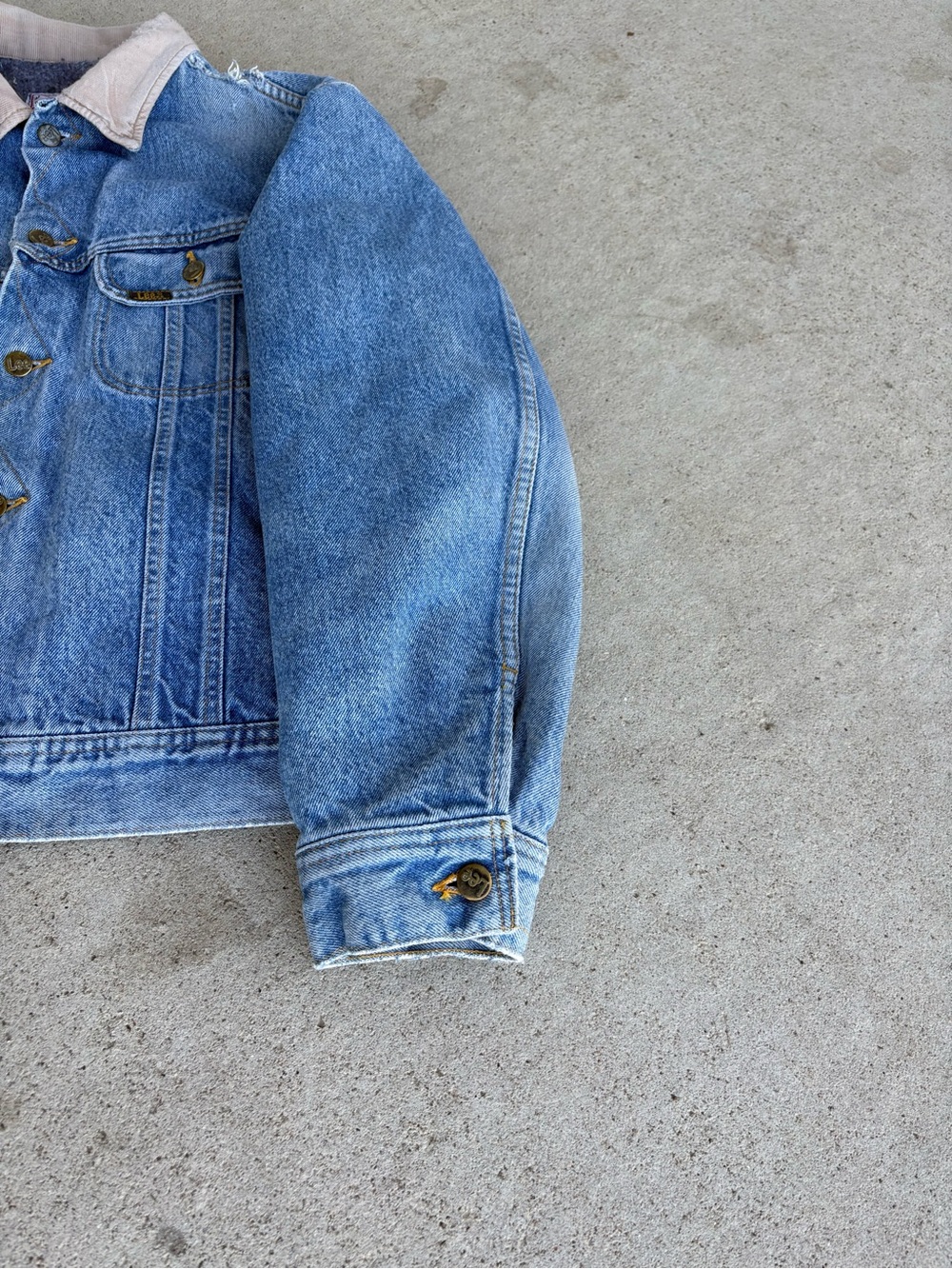 Vintage 80s/90s Lee Storm Rider Blanket Lined Denim Jacket Sz 44 - Picture 3 of 10